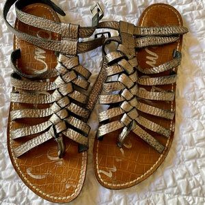Sam Edelman Silver Gladiator Sandals